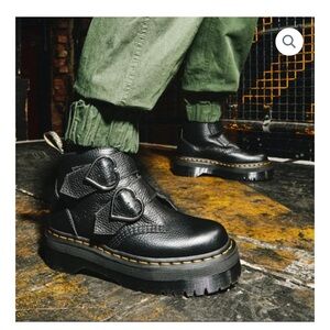 Women Devon Heart Leather Platform Ankle Boots